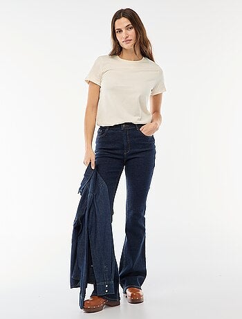 T-shirt van jerseytricot met korte mouwen