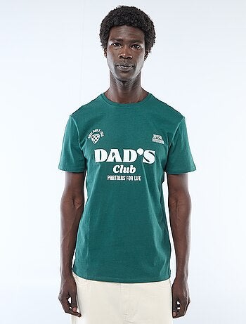 T-shirt van jerseytricot met korte mouwen en print op voor- en achterkant