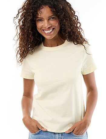 T-shirt van jerseytricot met korte mouwen