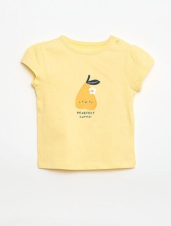 T-shirt van jerseytricot met korte mouwen