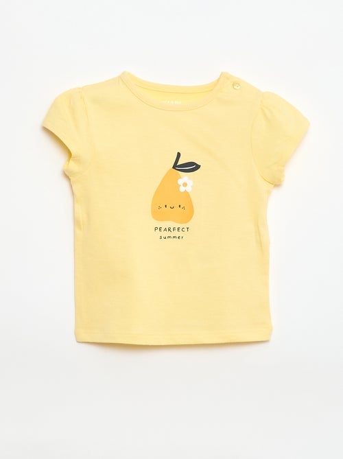 T-shirt van jerseytricot met korte mouwen - Kiabi