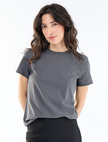 T-shirt van jerseytricot met korte mouwen