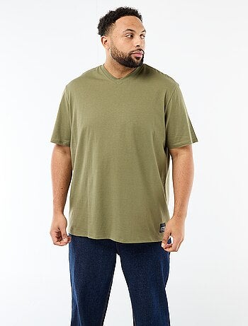T-shirt van jerseytricot met korte mouwen