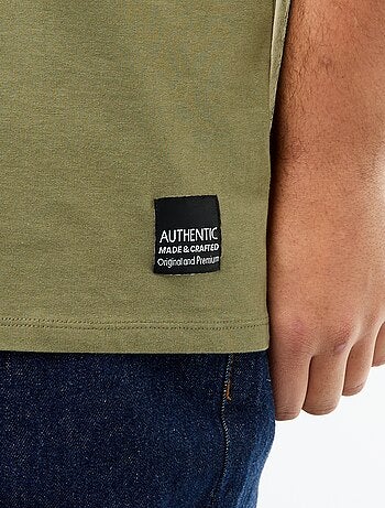 T-shirt van jerseytricot met korte mouwen