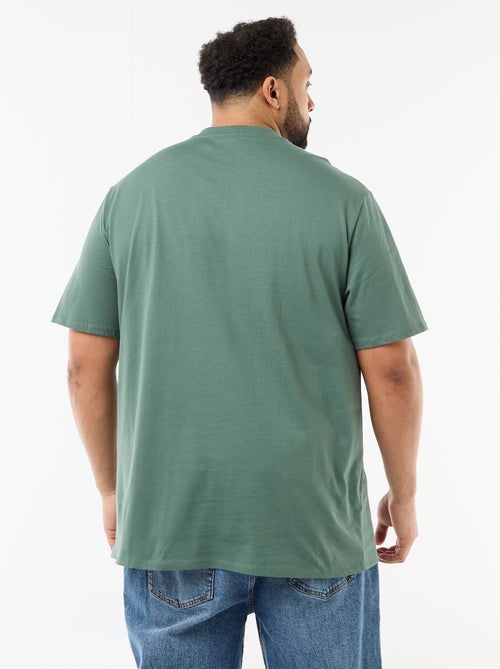 T-shirt van jerseytricot met korte mouwen - Kiabi