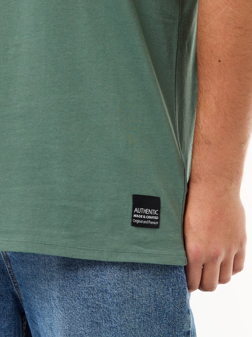 T-shirt van jerseytricot met korte mouwen - Kiabi