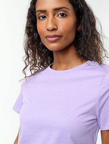 T-shirt van jerseytricot met korte mouwen