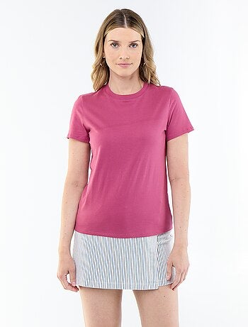 T-shirt van jerseytricot met korte mouwen