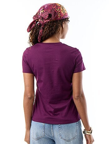 T-shirt van jerseytricot met korte mouwen
