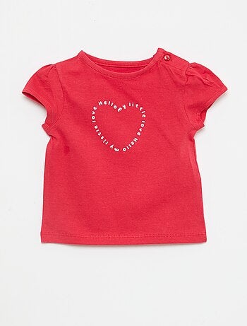 T-shirt van jerseytricot met korte mouwen