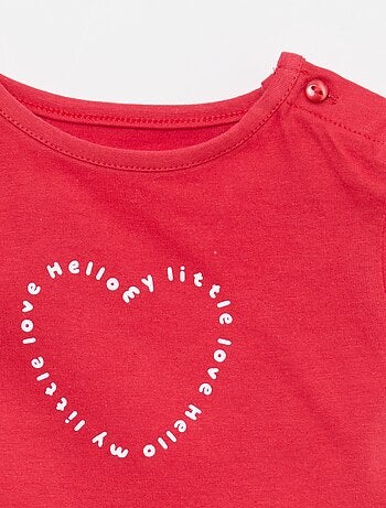 T-shirt van jerseytricot met korte mouwen