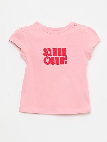T-shirt van jerseytricot met korte mouwen