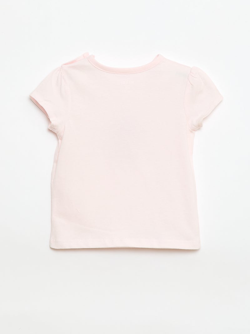 T-shirt van jerseytricot met korte mouwen Rose - Kiabi