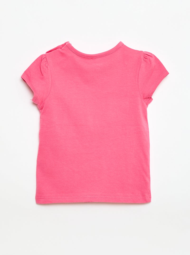 T-shirt van jerseytricot met korte mouwen Rose - Kiabi