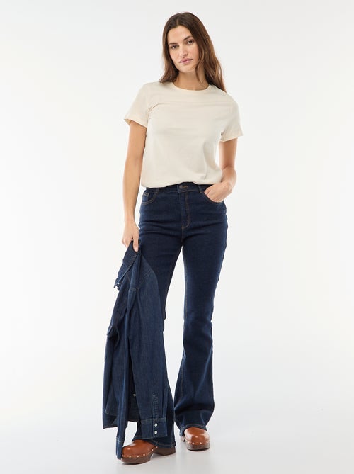 T-shirt van jerseytricot met korte mouwen - Kiabi