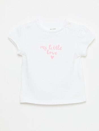 T-shirt van jerseytricot met korte mouwen
