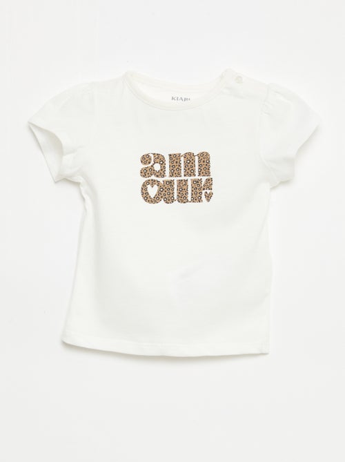 T-shirt van jerseytricot met korte mouwen - Kiabi
