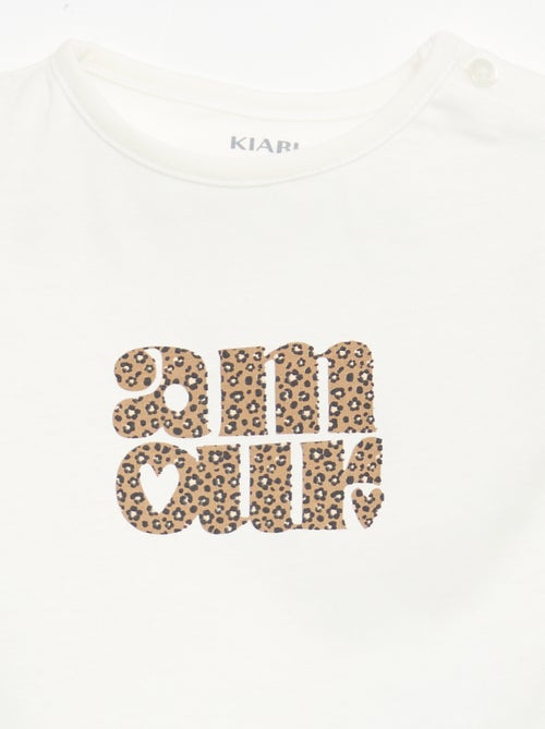 T-shirt van jerseytricot met korte mouwen - Kiabi