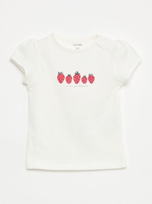 T-shirt van jerseytricot met korte mouwen - Kiabi