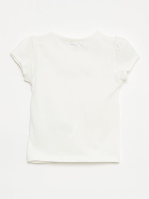 T-shirt van jerseytricot met korte mouwen - Kiabi