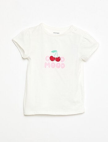 T-shirt van jerseytricot met korte mouwen