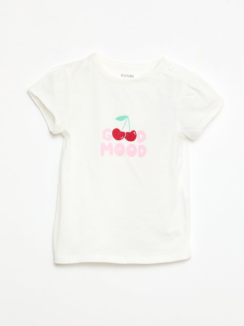 T-shirt van jerseytricot met korte mouwen - Kiabi