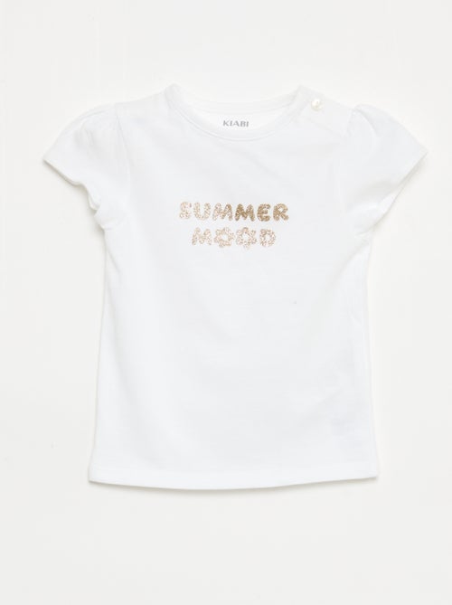 T-shirt van jerseytricot met korte mouwen - Kiabi