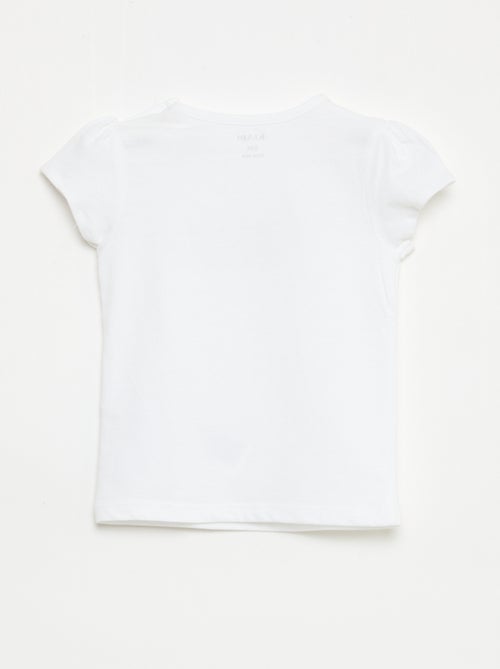 T-shirt van jerseytricot met korte mouwen - Kiabi