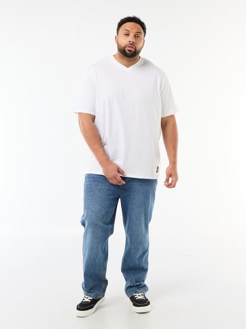 T-shirt van jerseytricot met korte mouwen - Kiabi