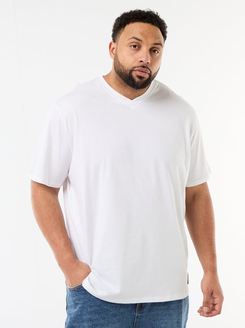 T-shirt van jerseytricot met korte mouwen - Kiabi