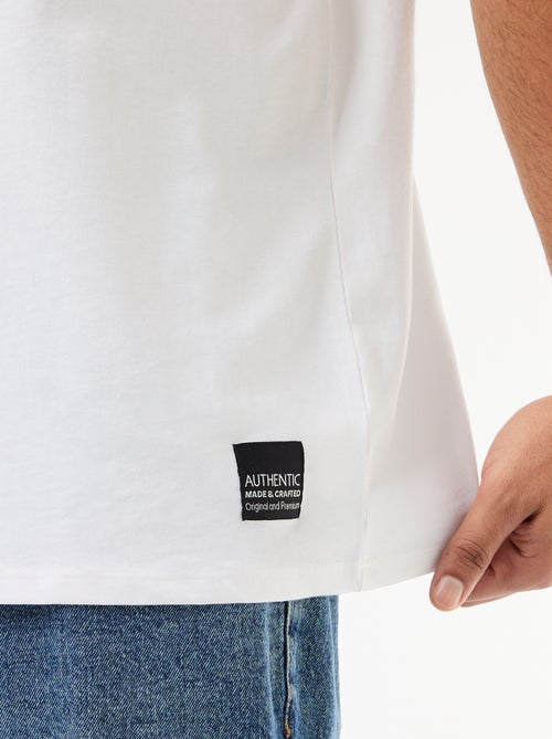 T-shirt van jerseytricot met korte mouwen - Kiabi