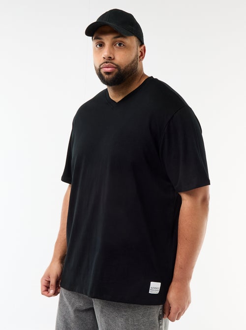 T-shirt van jerseytricot met korte mouwen - Kiabi