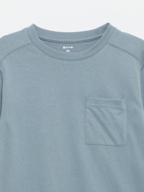 T-shirt van jerseytricot met lange mouwen - Kiabi