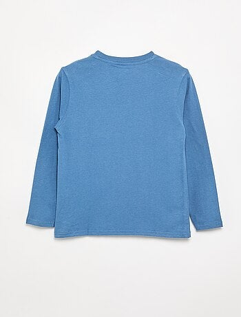 T-shirt van jerseytricot met lange mouwen