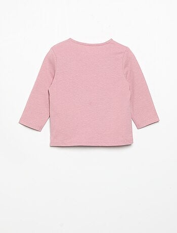 T-shirt van jerseytricot met lange mouwen