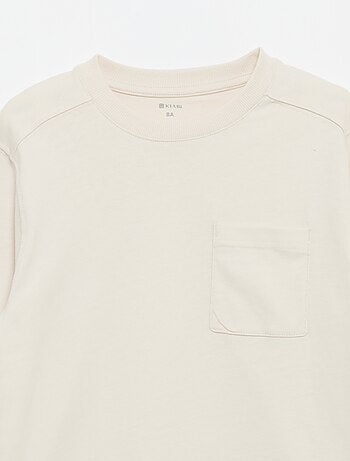 T-shirt van jerseytricot met lange mouwen