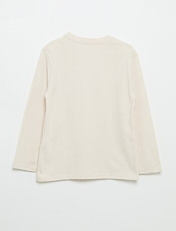 T-shirt van jerseytricot met lange mouwen