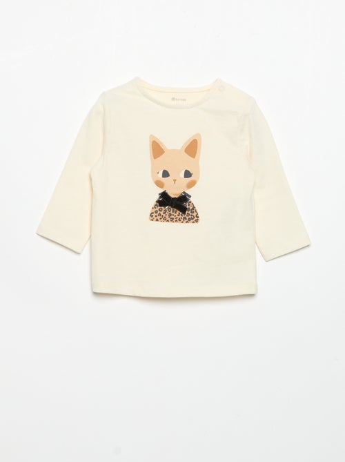 T-shirt van jerseytricot met lange mouwen - Kiabi T-shirt van jerseytricot met lange mouwen - Kiabi