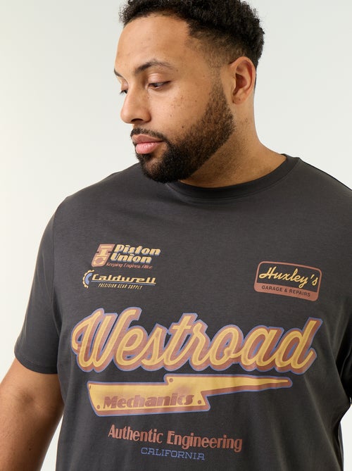 T-shirt van jerseytricot met print en korte mouwen - Kiabi T-shirt van jerseytricot met print en korte mouwen - Kiabi