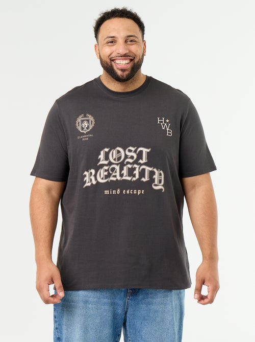 T-shirt van jerseytricot met print en korte mouwen - Kiabi T-shirt van jerseytricot met print en korte mouwen - Kiabi