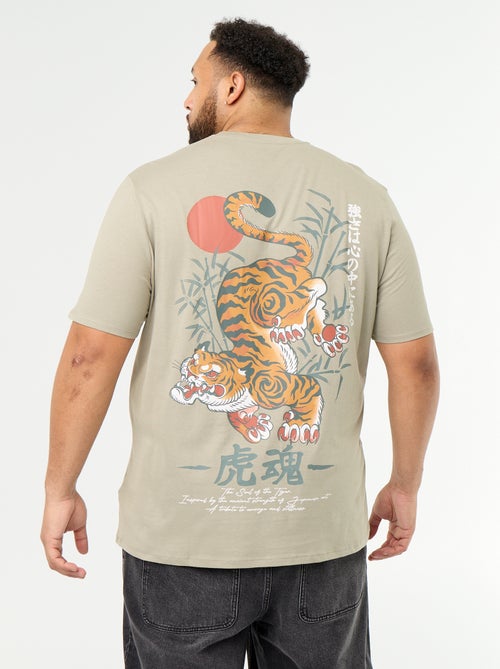 T-shirt van jerseytricot met print en korte mouwen - Kiabi T-shirt van jerseytricot met print en korte mouwen - Kiabi