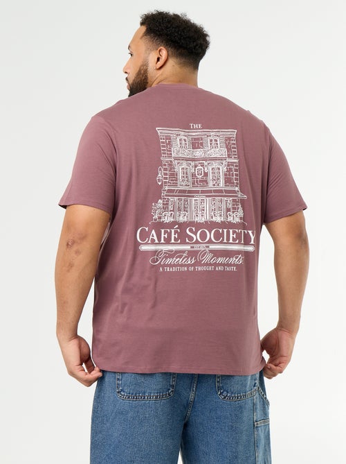 T-shirt van jerseytricot met print en korte mouwen - Kiabi T-shirt van jerseytricot met print en korte mouwen - Kiabi