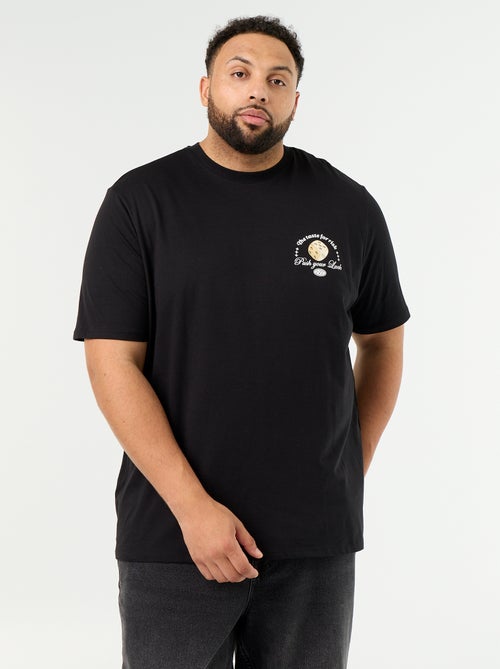 T-shirt van jerseytricot met print en korte mouwen - Kiabi T-shirt van jerseytricot met print en korte mouwen - Kiabi