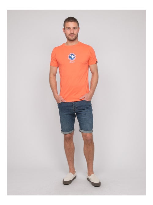 T-shirt van katoen met nantorin-patroon - Kiabi T-shirt van katoen met nantorin-patroon - Kiabi