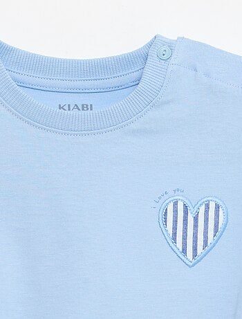 T-shirt van katoenjersey met korte mouwen en borstpatch
