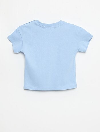 T-shirt van katoenjersey met korte mouwen en borstpatch