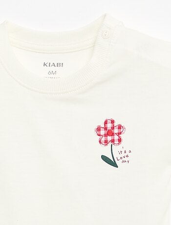 T-shirt van katoenjersey met korte mouwen en borstpatch