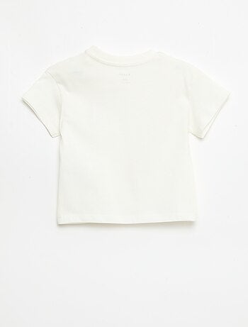 T-shirt van katoenjersey met korte mouwen en borstpatch