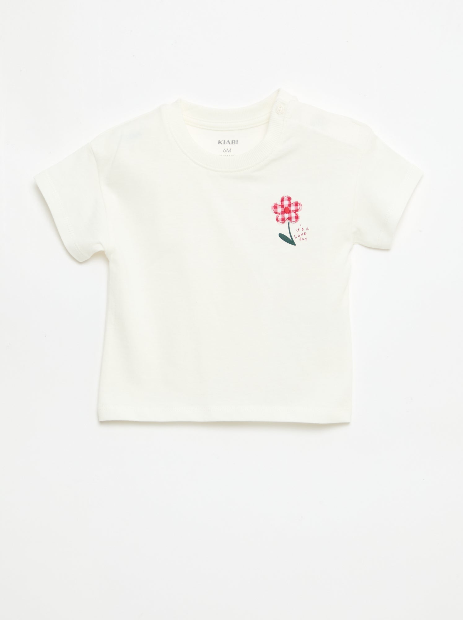 T-shirt van katoenjersey met korte mouwen en borstpatch