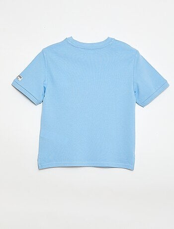 T-shirt van katoenpiqué met korte mouwen